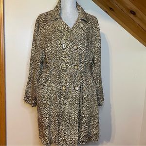 Tasha polizzi leopard print trench coat